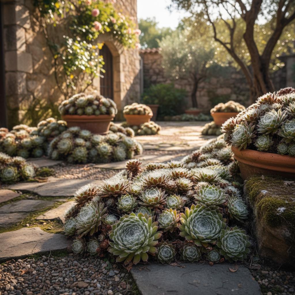 Spinnweb-Hauswurz (Sempervivum arachnoideum)