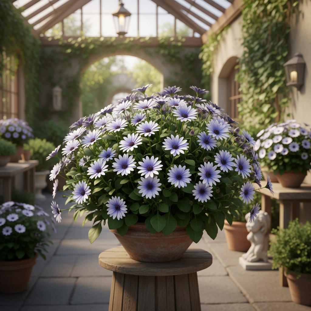 Pericallis Senetti Blu Bicolore (Pericallis × hybrida 'Senetti Blue Bicolor')