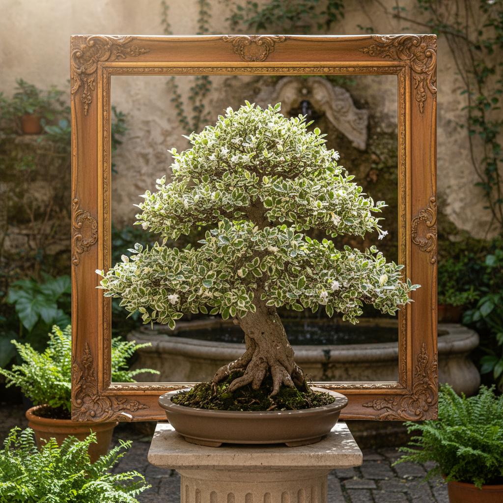 Japanische Schmetterlingsblume (verfärbte Sorte) (Serissa japonica 'Variegata')