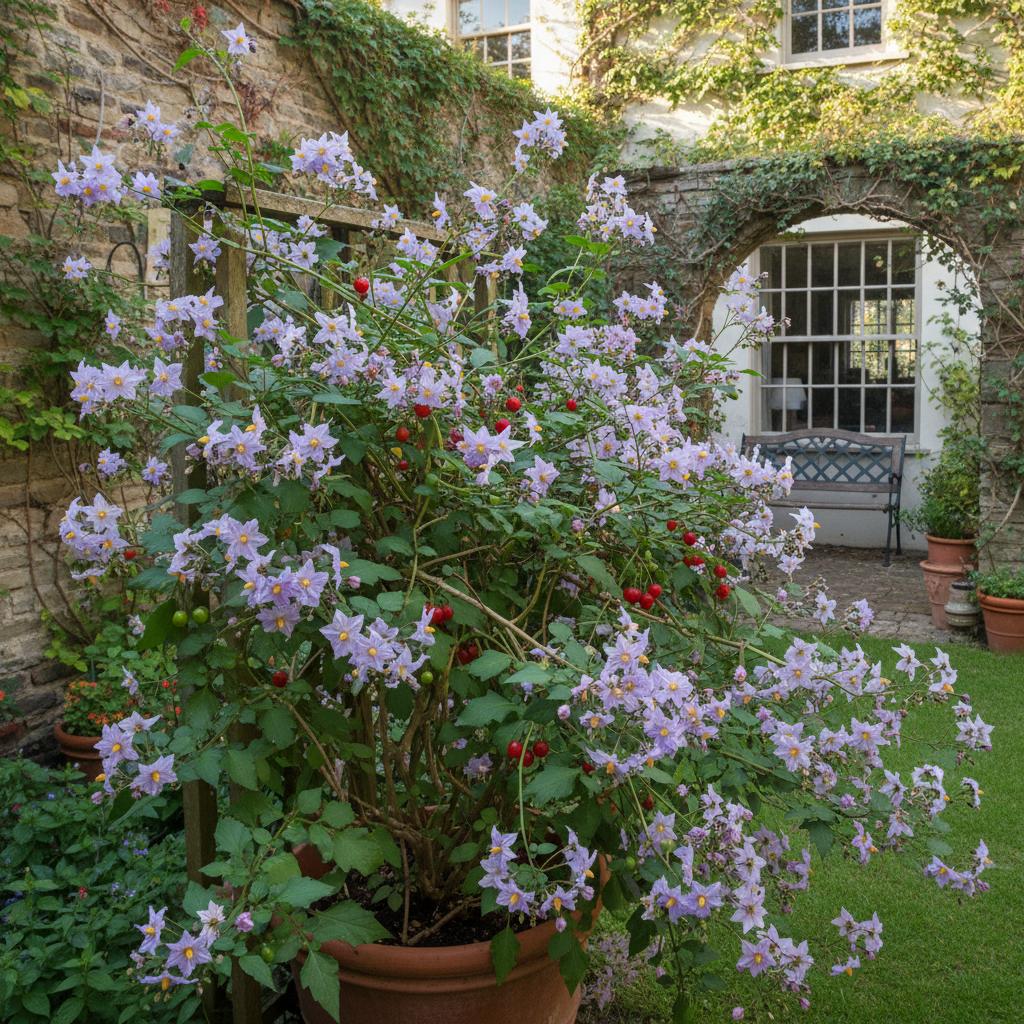Kletternder Nachtschatten (Solanum seaforthianum)