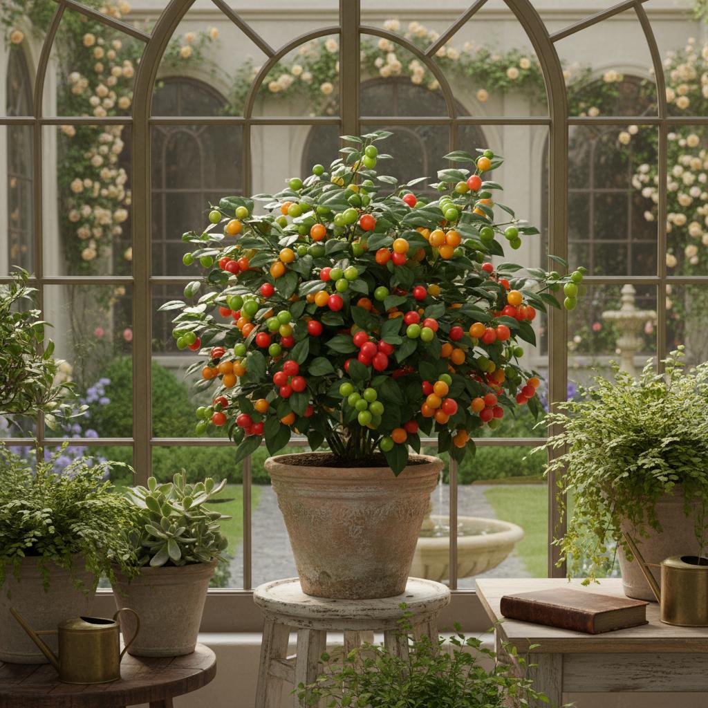 Weihnachtskirsche (Solanum capsicastrum)