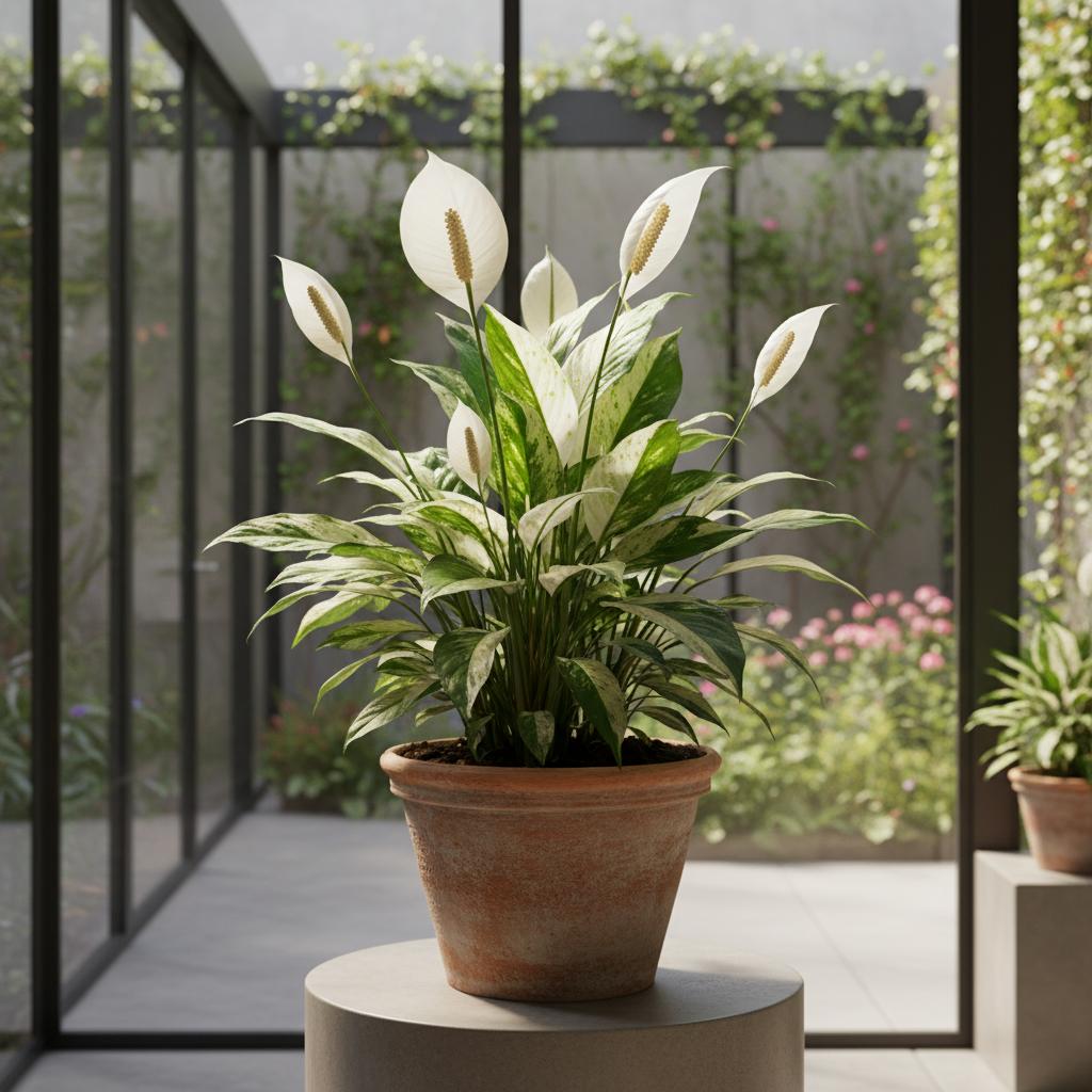 Domino-Spathiphyllum (Spathiphyllum 'Domino')