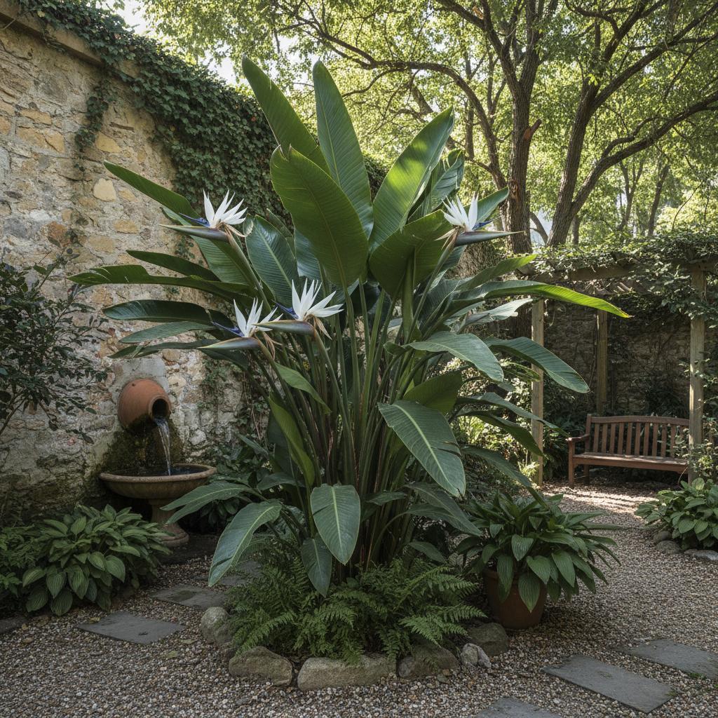 Weiße Paradiesvogelblume (Strelitzia alba)