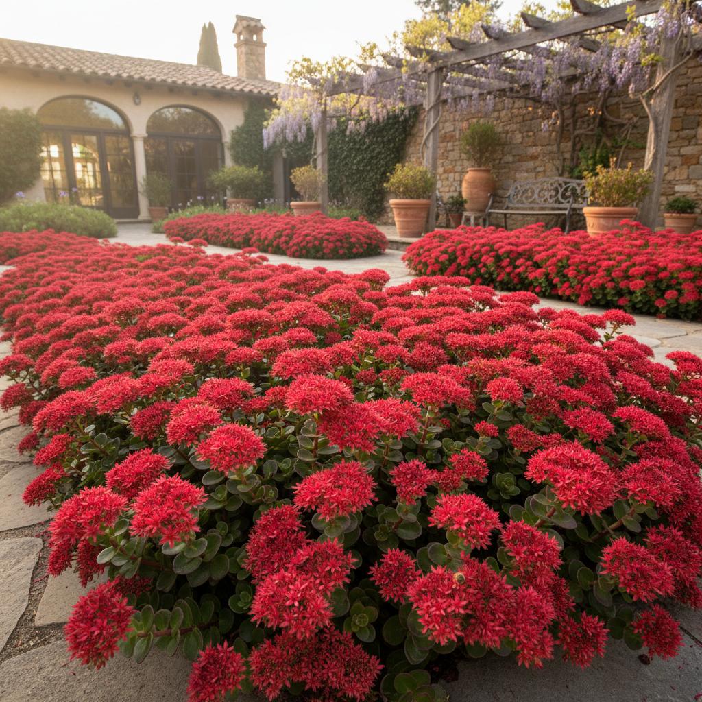 Kriechender Mauerpfeffer 'Sunsparkler Cherry Tart' (Sedum spurium 'Sunsparkler Cherry Tart')