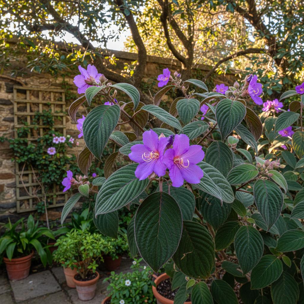 Weißbeinige Glanzblume (Tibouchina heteromalla)