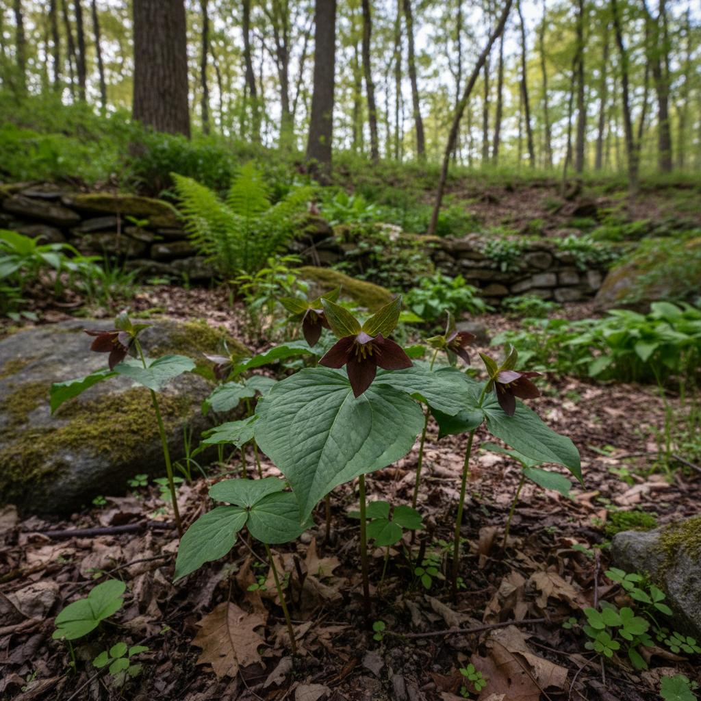 Sitzendes Dreiblatt (Trillium sessile)