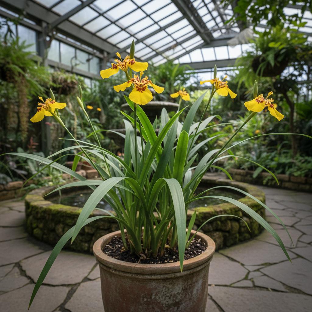 Gelbe Wanderlilie (Trimezia martinicensis)
