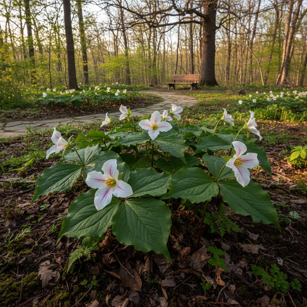 Gemalter Dreiblatt (Trillium undulatum)