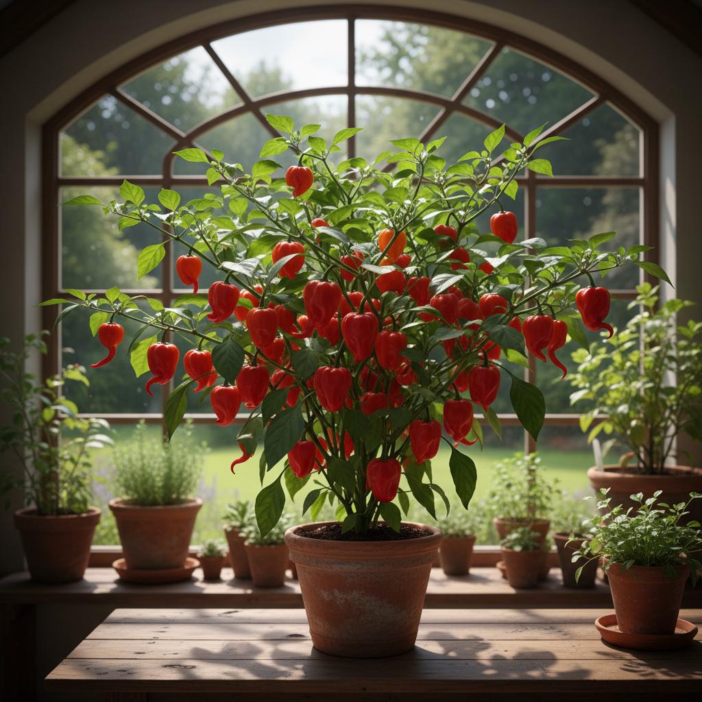 Trinidad Scorpion Butch T Chili (Capsicum chinense 'Trinidad Scorpion Butch T')