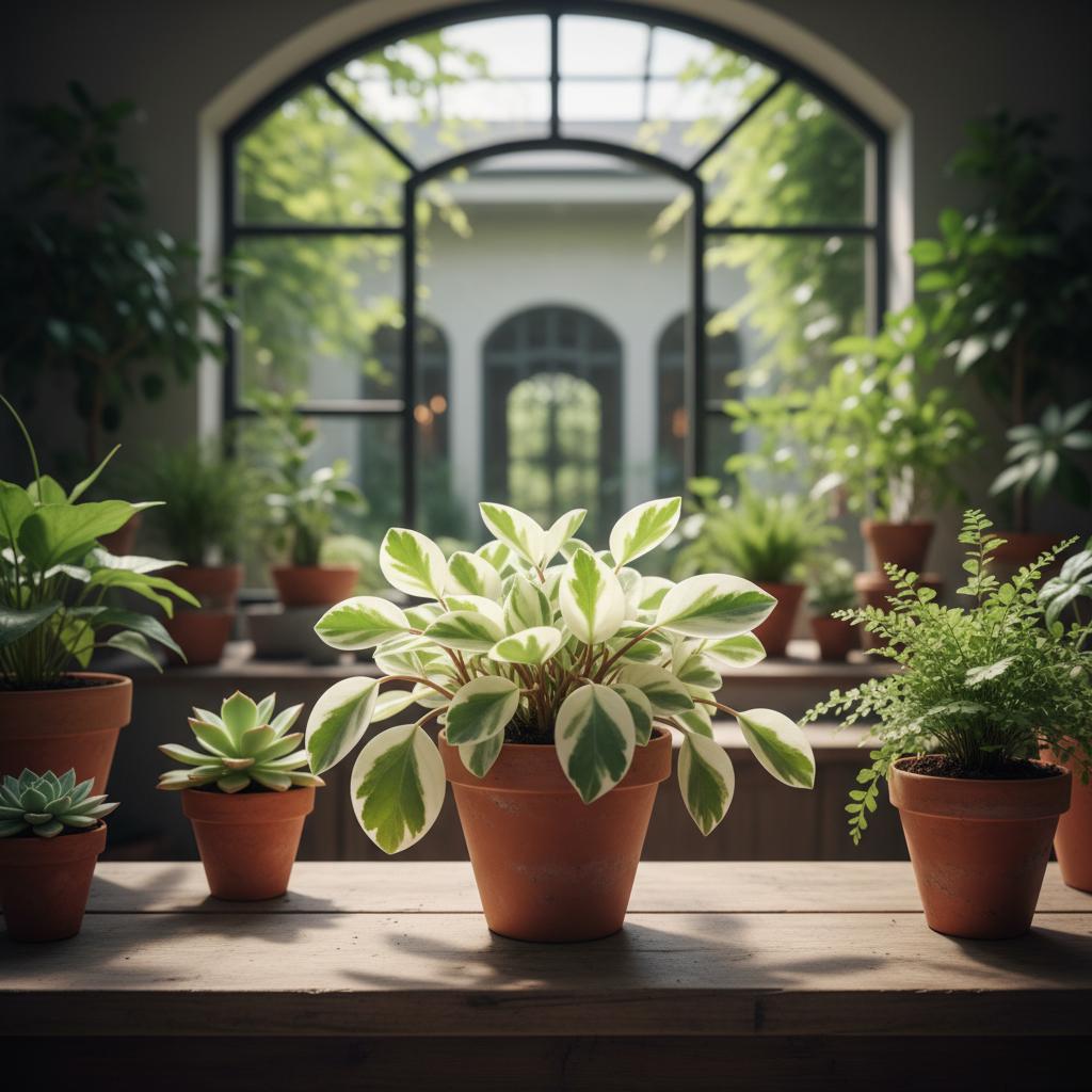 Peperomia variegata di Deppe (Peperomia deppeana 'Variegata')