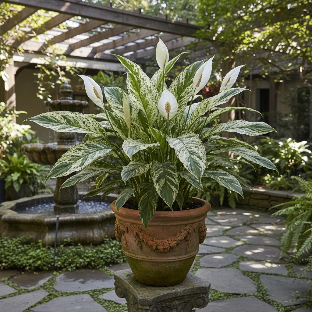 Lirio de la Paz Domino (Spathiphyllum wallisii 'Domino')