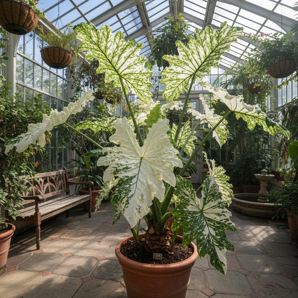 Buntblättriges Xanthosoma (Xanthosoma atrovirens 'Variegatum Monstrosum')