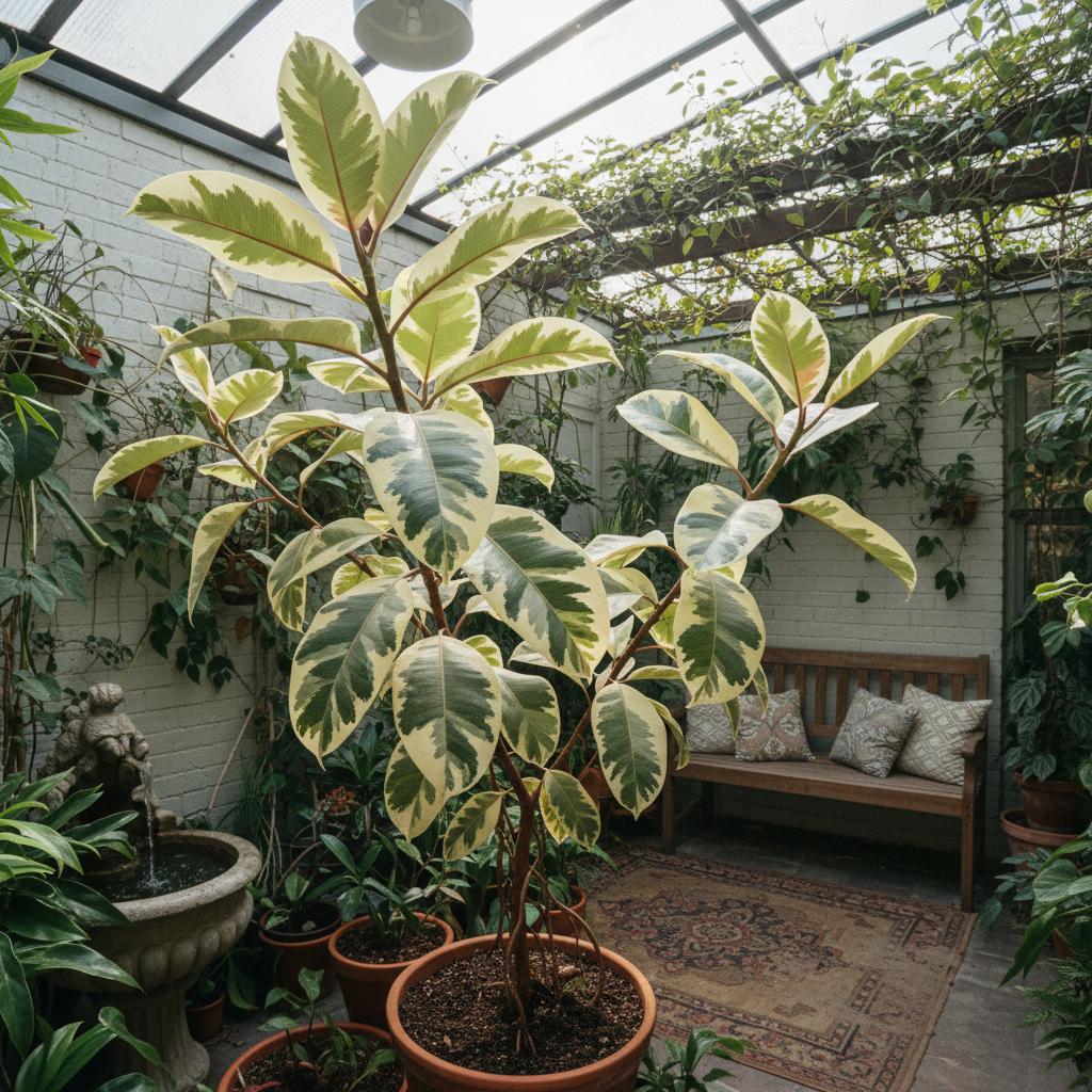 Marmor-Gummibaum (Ficus elastica Shivereana)