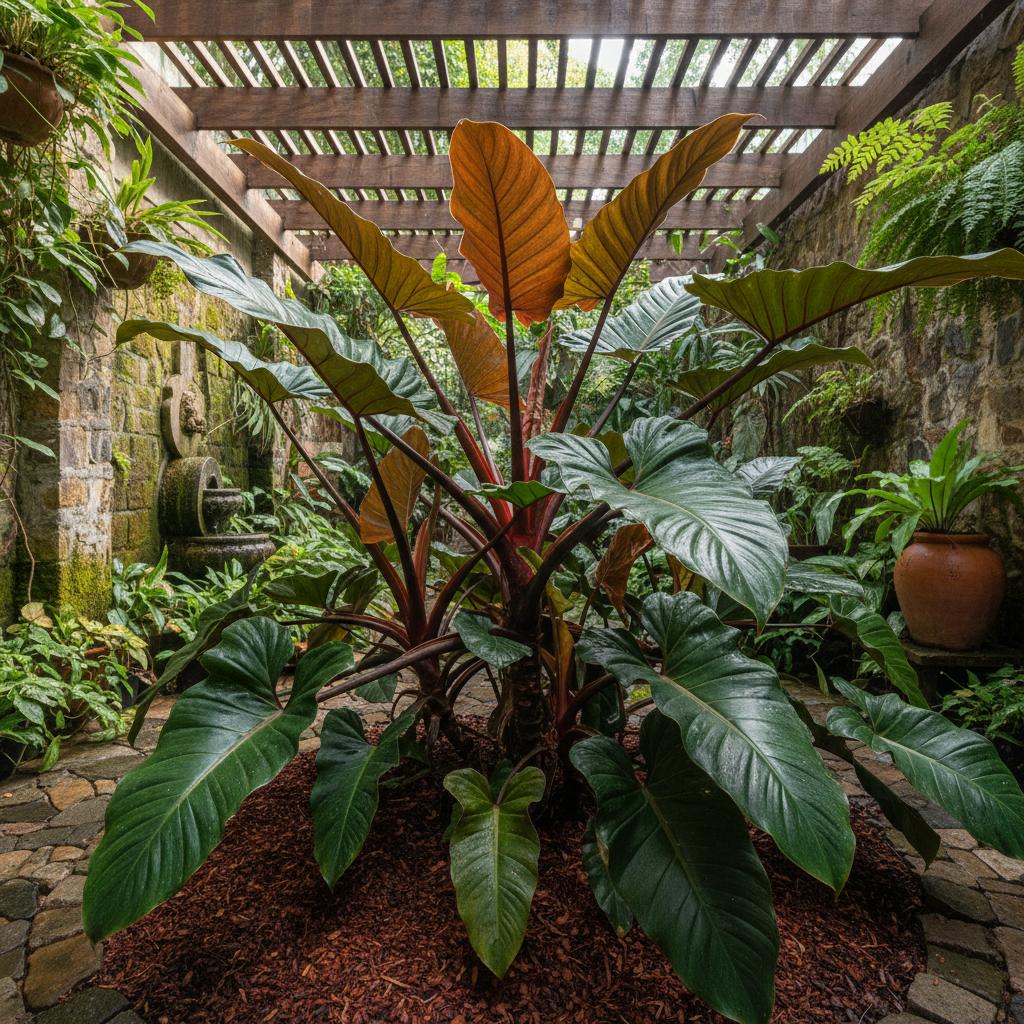 Filodendro Rojo Congo (Philodendron 'Rojo Congo')