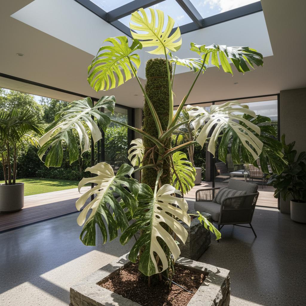 斑入りモンステラ (Monstera deliciosa 'Variegata')